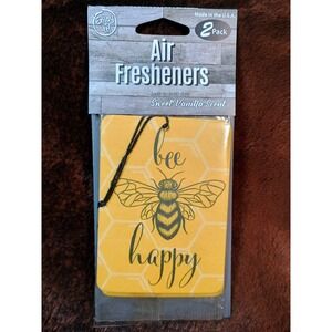 2 Pack Enjoy It Air Fresheners Sweet Vanilla Scent Bumble Bee Happy‎ Word Art